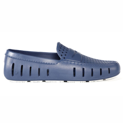 men s country club navy peony bright white loafers,5