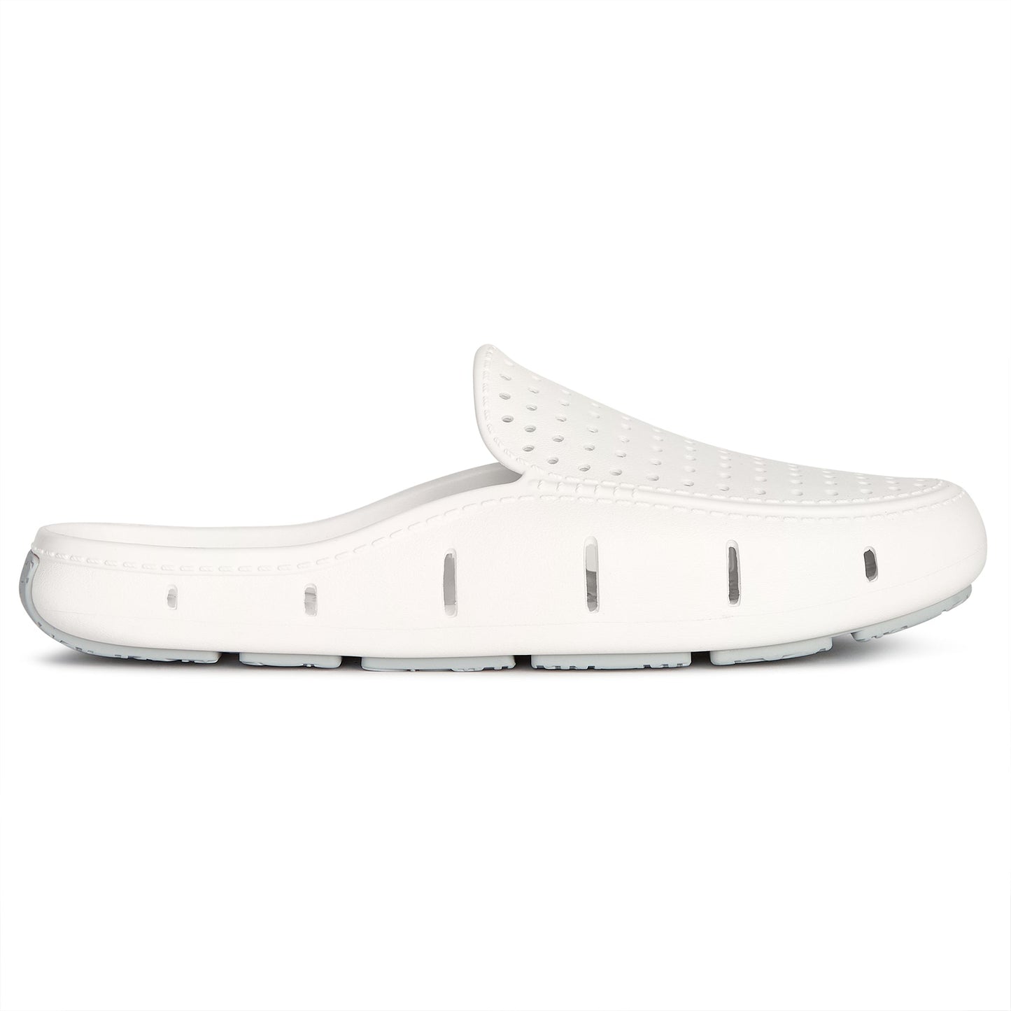 bright white/harbor mist gray mens sunset slide,5