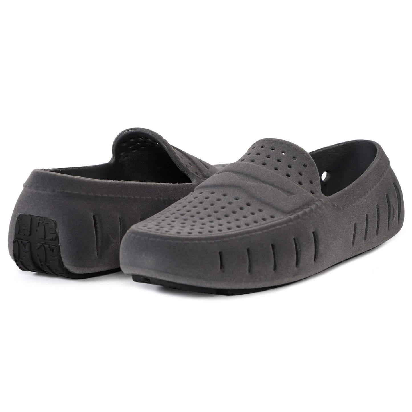 Men's Country Club Slate Grey Black Suede Loafers