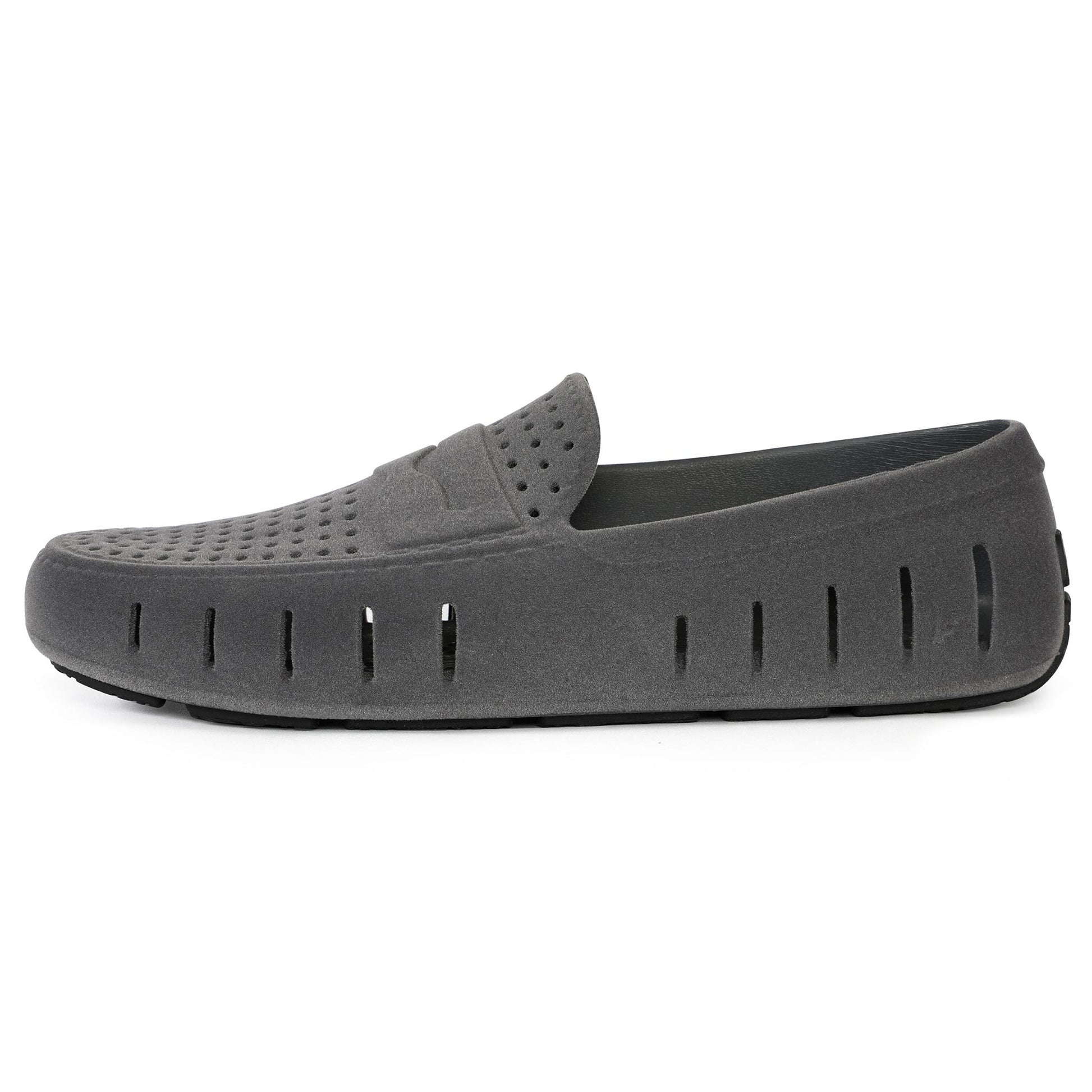 Men's Country Club Slate Grey Black Suede Loafers