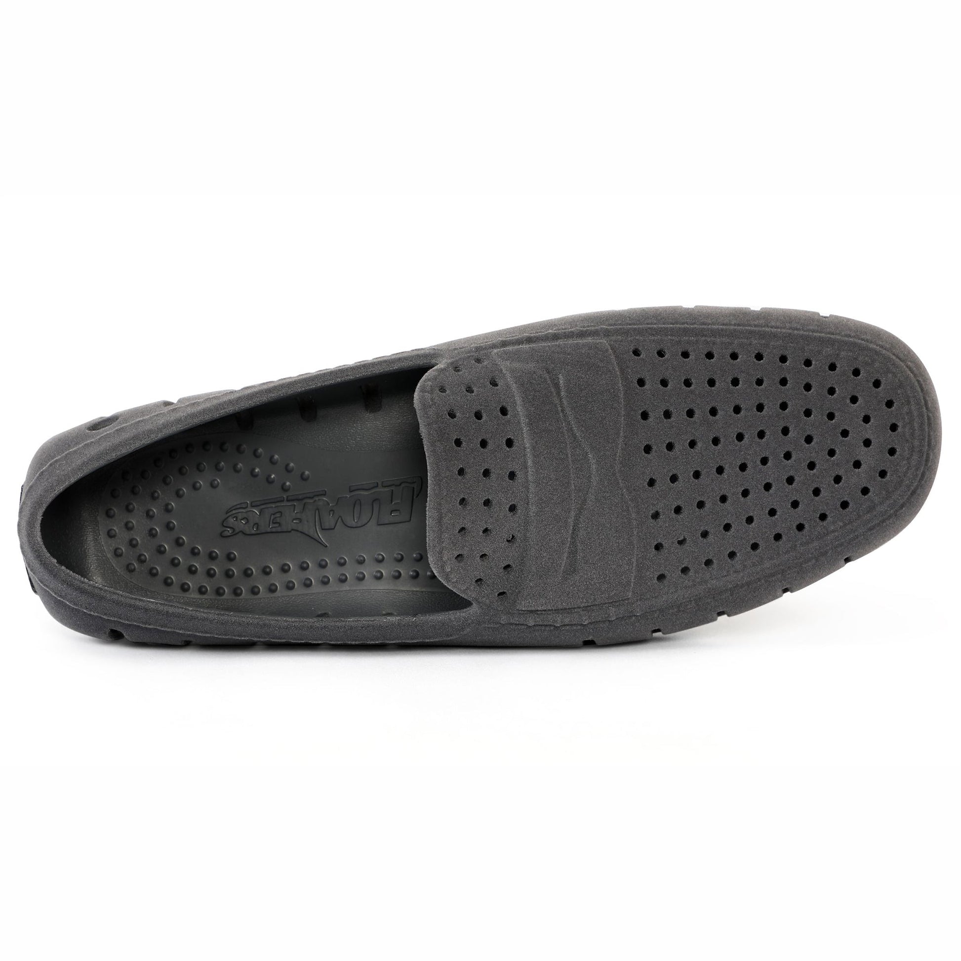 Men's Country Club Slate Grey Black Suede Loafers