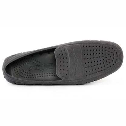 Men's Country Club Slate Grey Black Suede Loafers