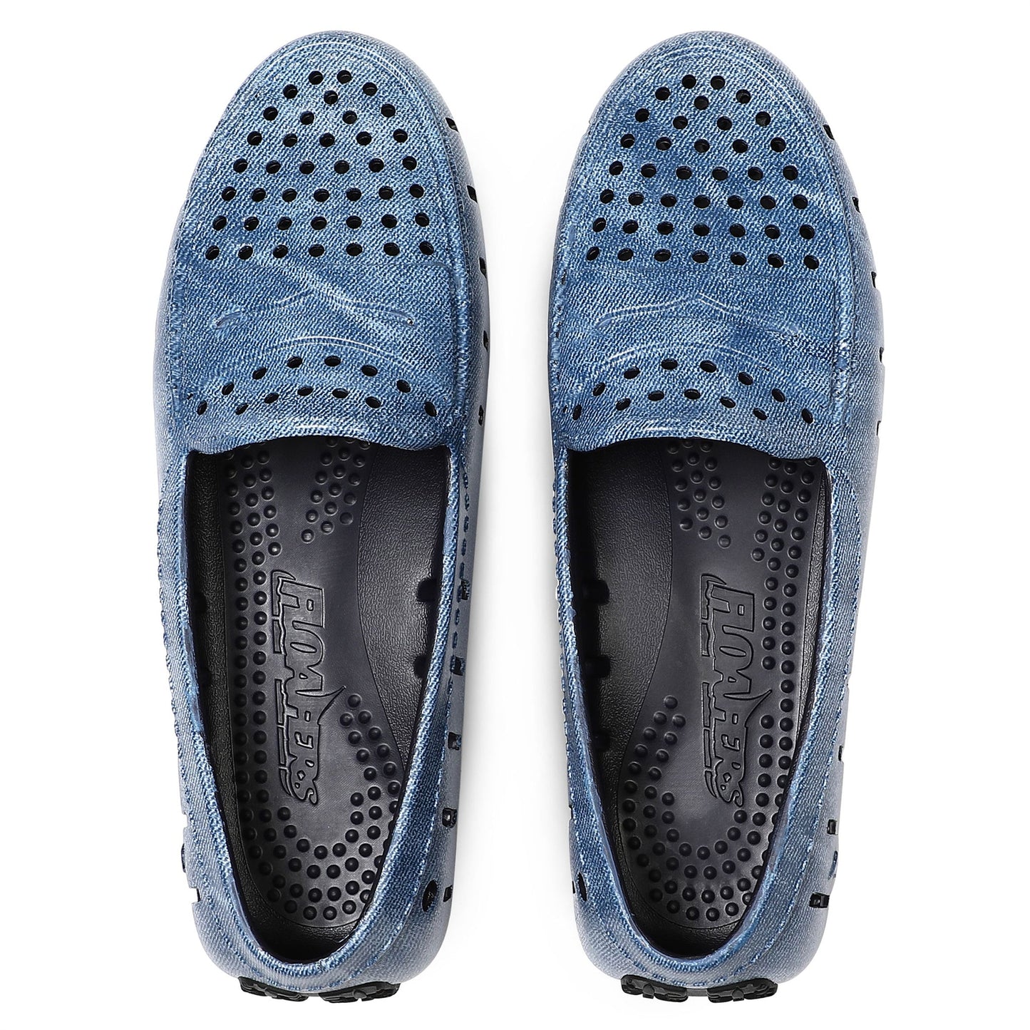 Women's Posh Blue Denim Print Loafers
