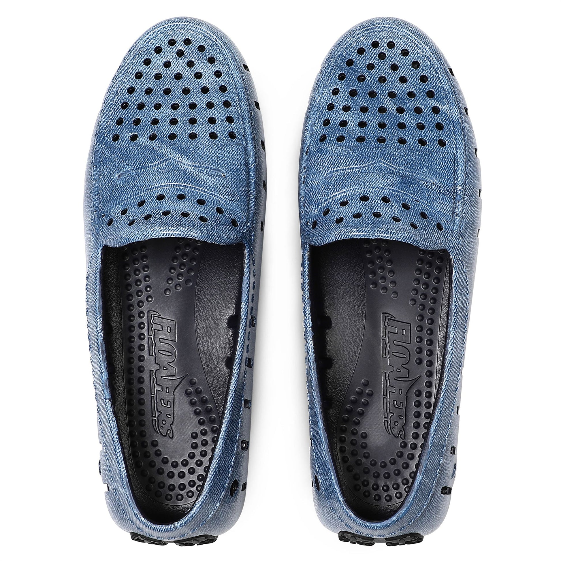 Women's Posh Blue Denim Print Loafers