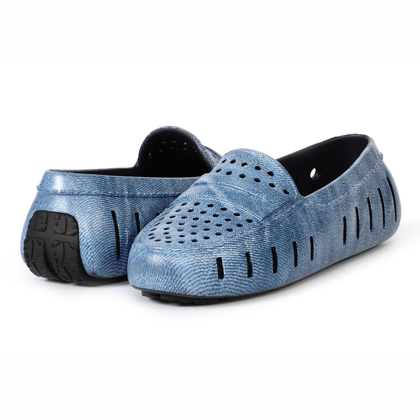 Women's Posh Blue Denim Print Loafers