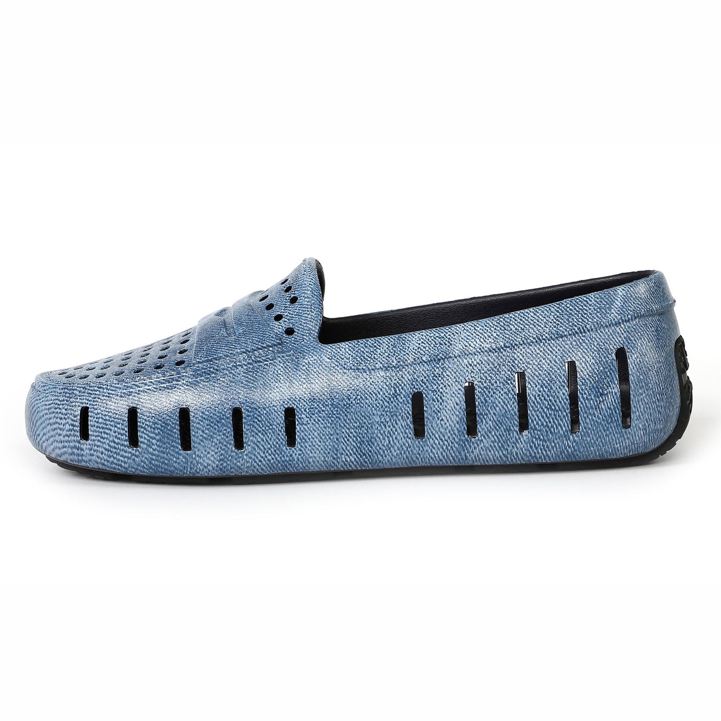 Women's Posh Blue Denim Print Loafers