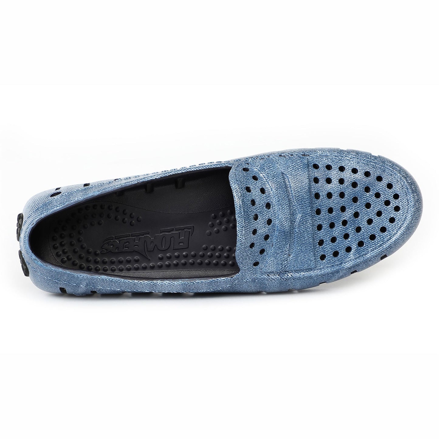 Women's Posh Blue Denim Print Loafers