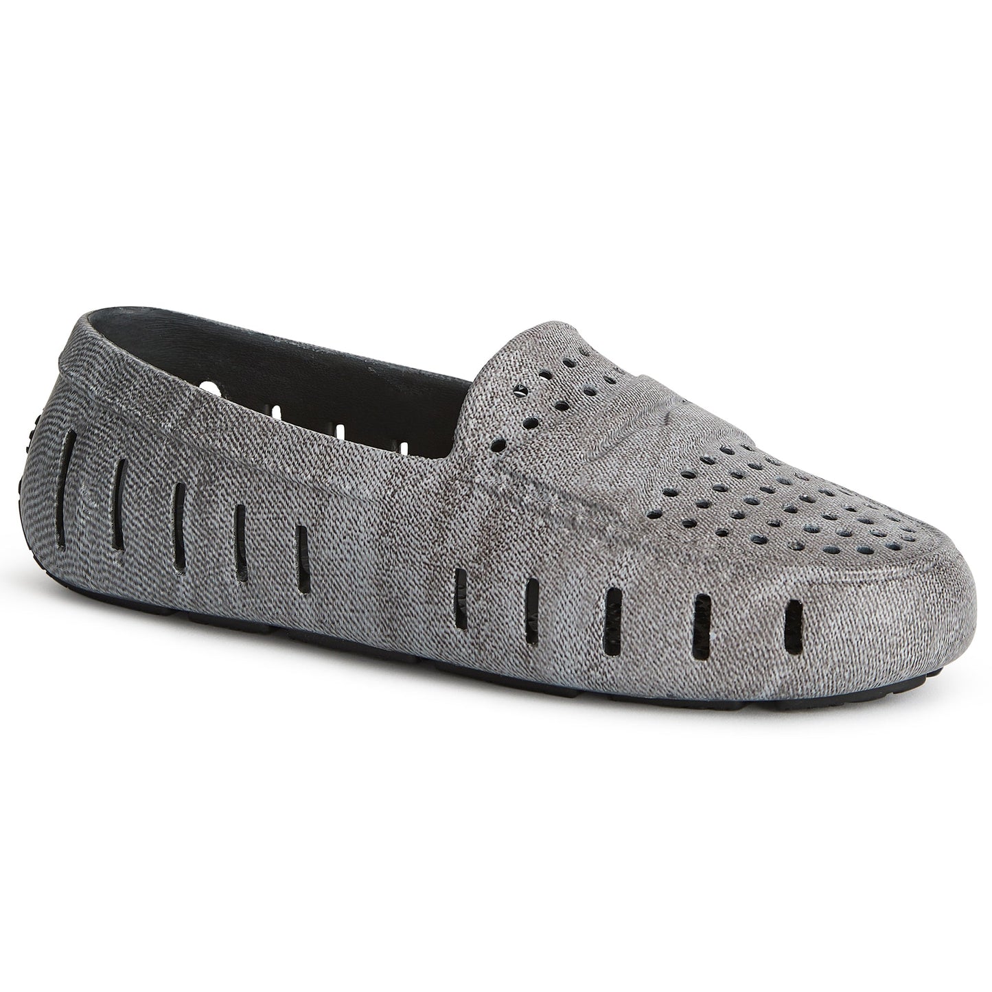 Women's Posh Black Denim Print Loafers