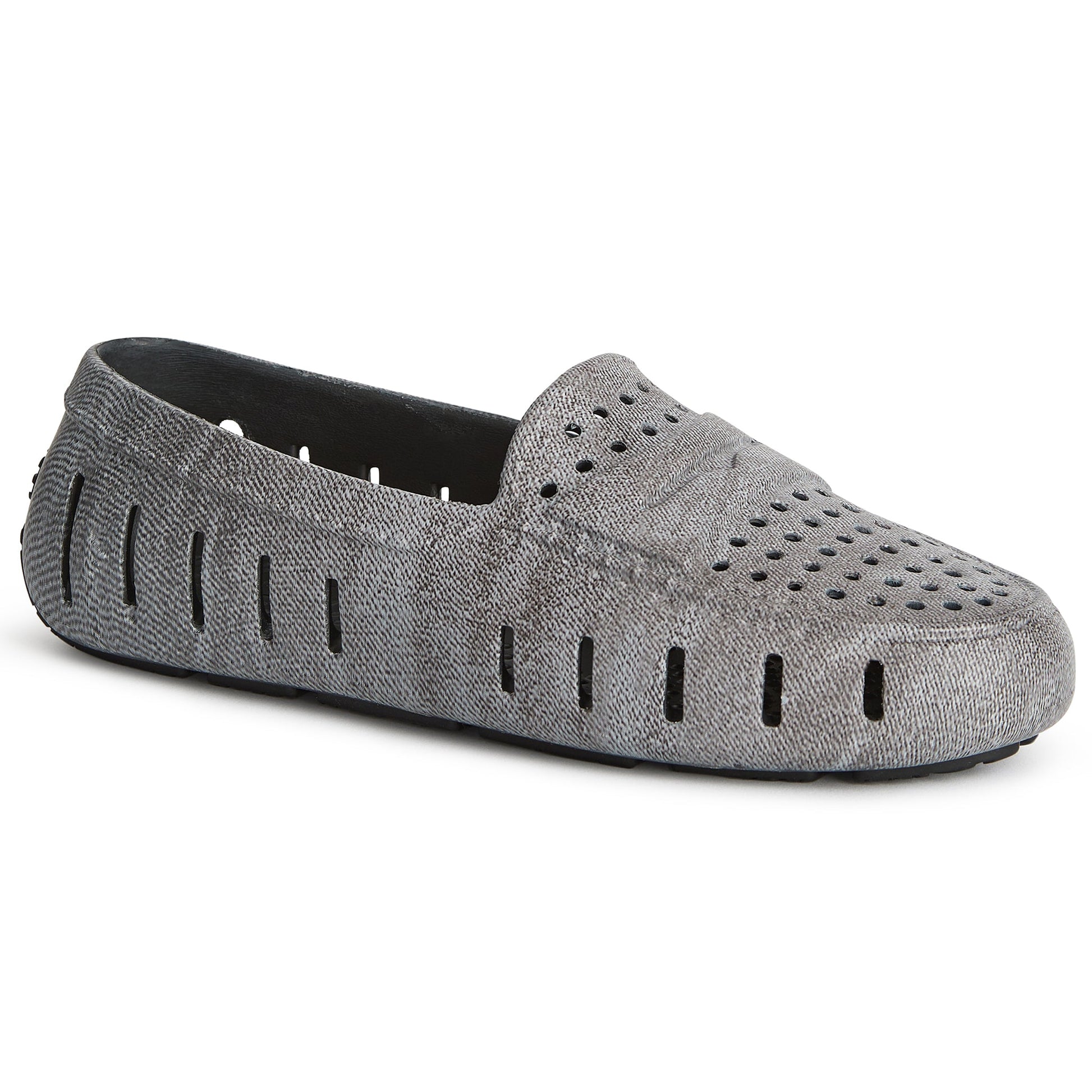 Women's Posh Black Denim Print Loafers