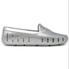 women s posh silver bright white metallic loafers