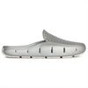 silver metallic/bright white womens sunset slide