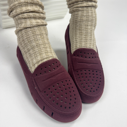 Women’s Posh Driver 3.0 Foam Shoe | Burgundy Vegan Suede