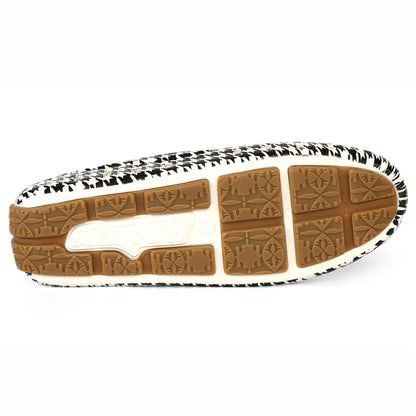 Women's Posh Black Cream Houndstooth Print Loafers