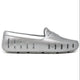 women s posh silver bright white metallic loafers