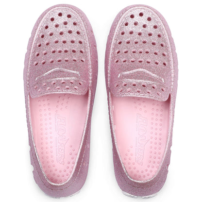 Kids Prodigy Pink Sparkle Bright White Loafers