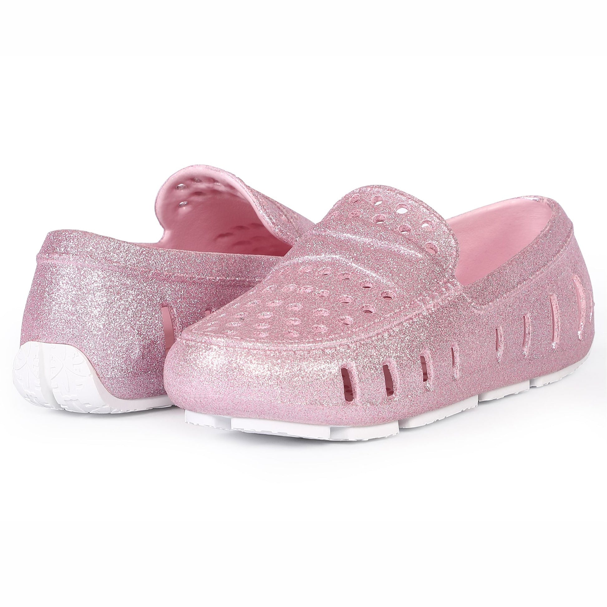 Kids Prodigy Pink Sparkle Bright White Loafers