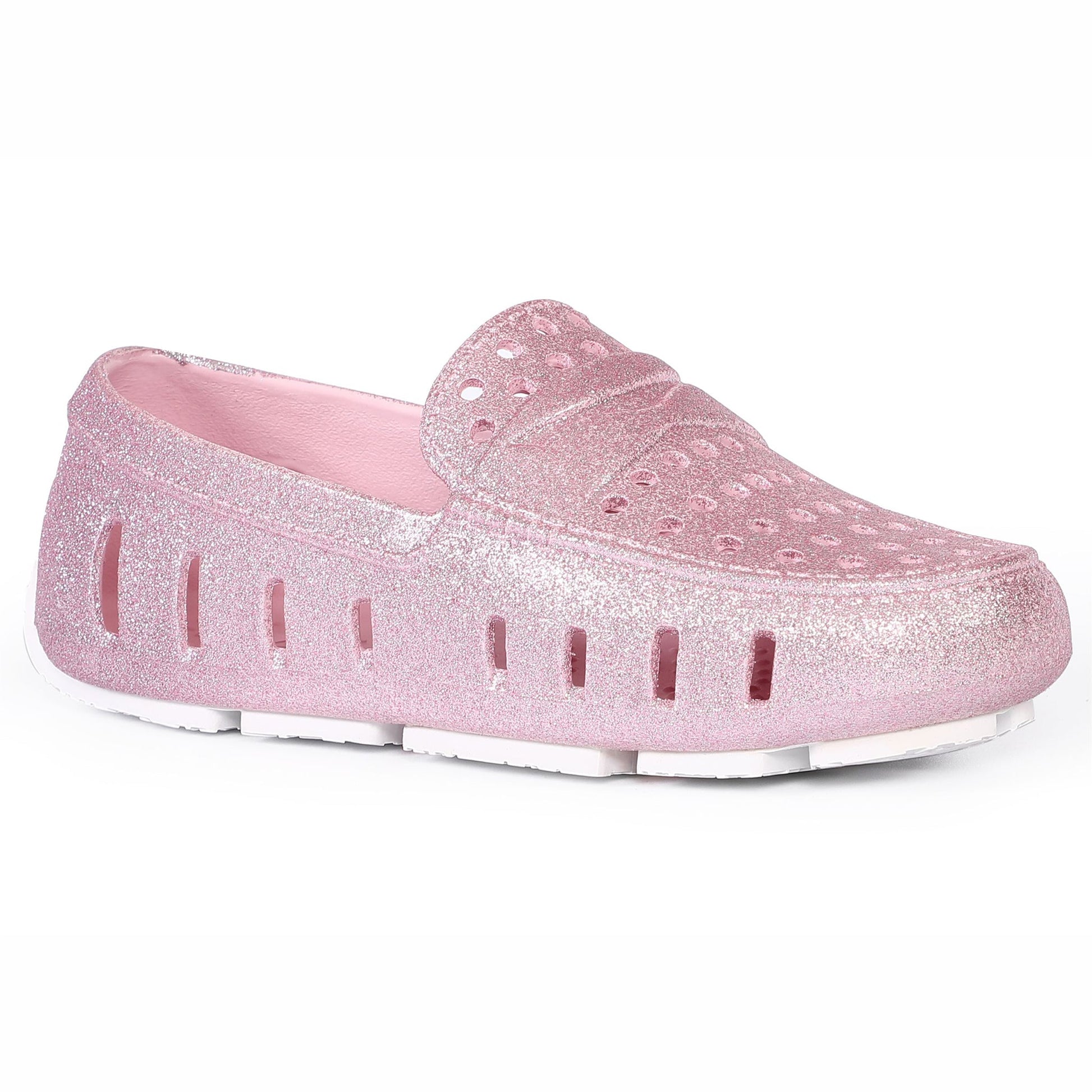 Kids Prodigy Pink Sparkle Bright White Loafers