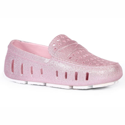 Kids Prodigy Pink Sparkle Bright White Loafers