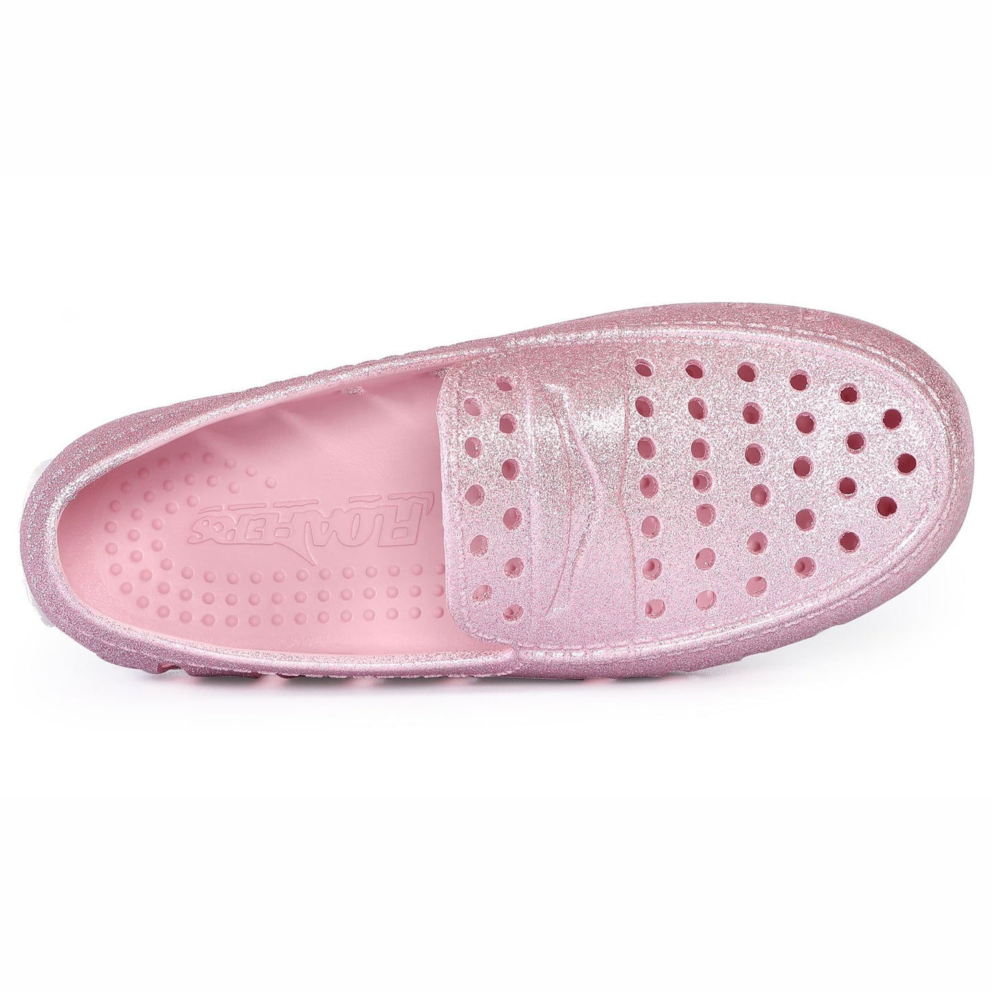 Kids Prodigy Pink Sparkle Bright White Loafers