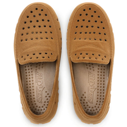 Kids Prodigy Dark Mocha Tan Suede Loafers