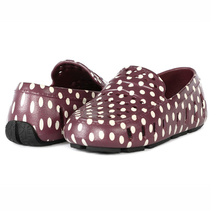 BURGUNDY/BLACK DOTS PRODIGY PRINT - FINAL SALE