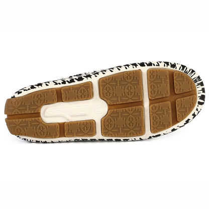 Kids Prodigy Cream Black Houndstooth Print Loafers