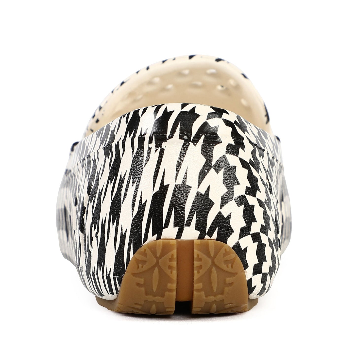 Kids Prodigy Cream Black Houndstooth Print Loafers