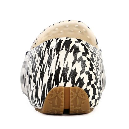 Kids Prodigy Cream Black Houndstooth Print Loafers