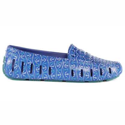 blue nautical anchor/teal posh print,5