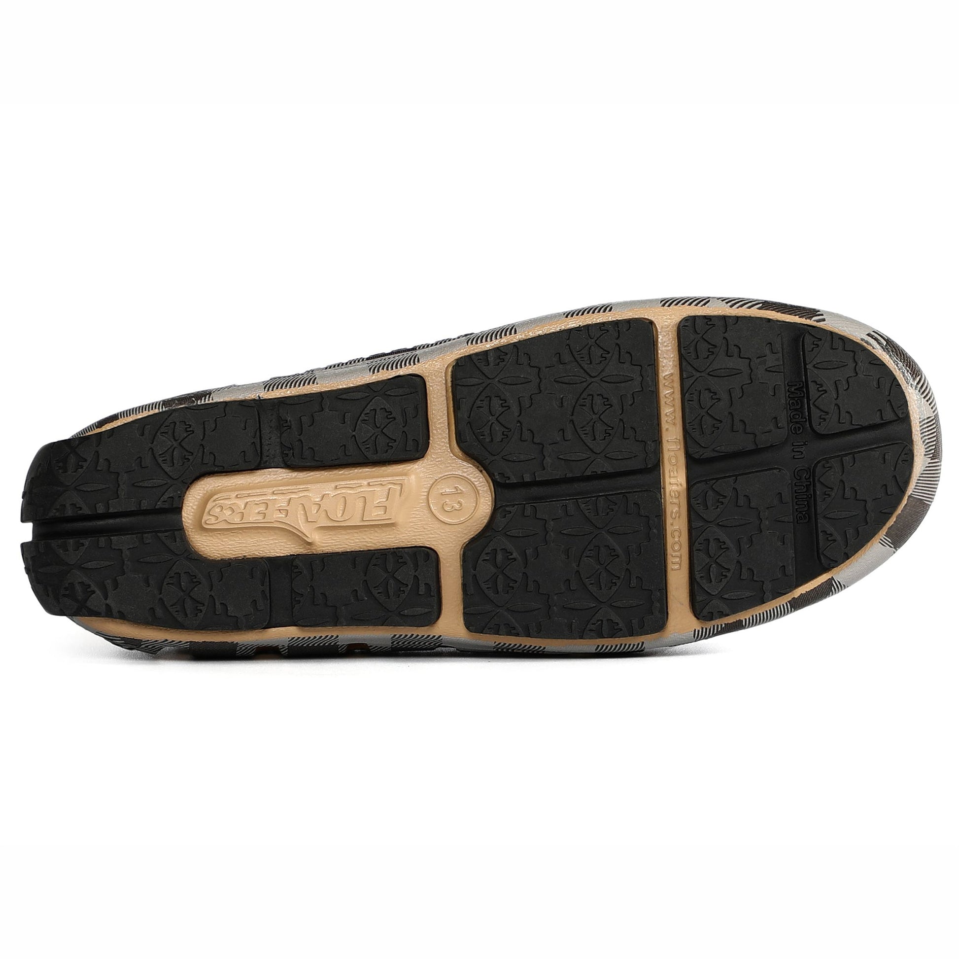 Kids Prodigy Gray Tartan Plaid/Black Print Loafers