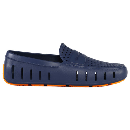 Men's Country Club Navy Peony Flame Orange Loafers
