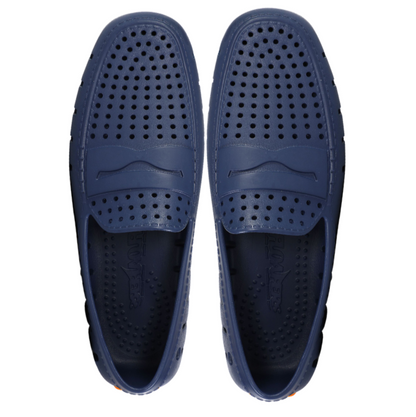 Men's Country Club Navy Peony Flame Orange Loafers