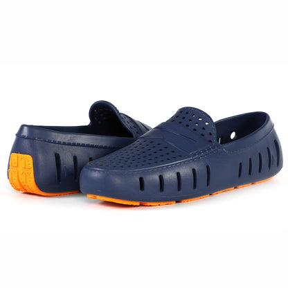 Men's Country Club Navy Peony Flame Orange Loafers