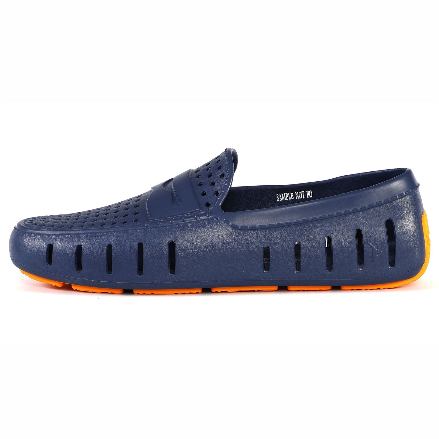 Men's Country Club Navy Peony Flame Orange Loafers