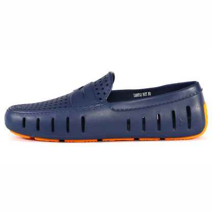Men's Country Club Navy Peony Flame Orange Loafers