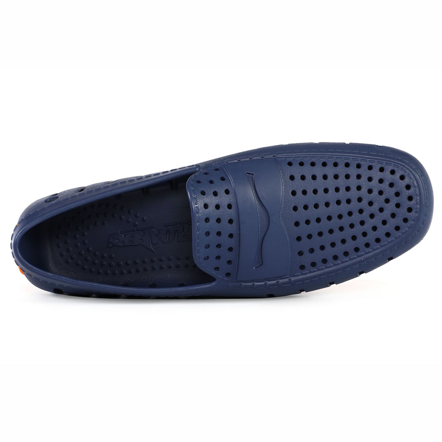 Men's Country Club Navy Peony Flame Orange Loafers