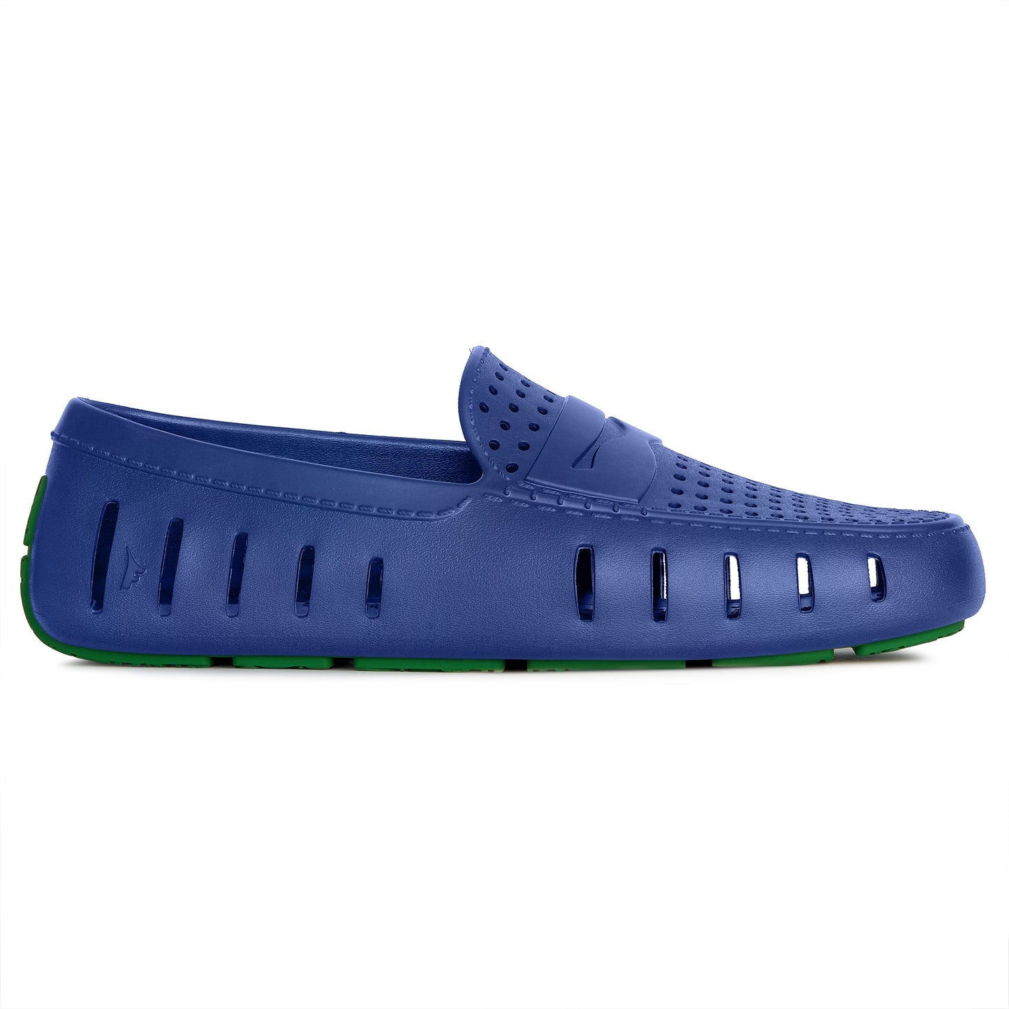 men s country club navy peony turf green loafers,5