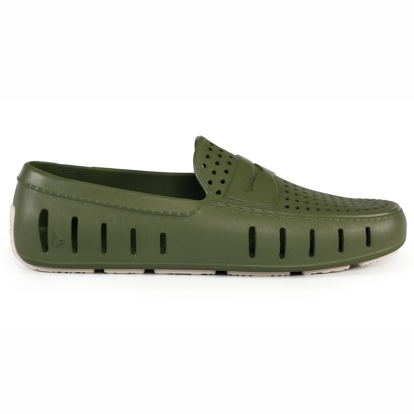 men s country club chive green bright white loafers,5