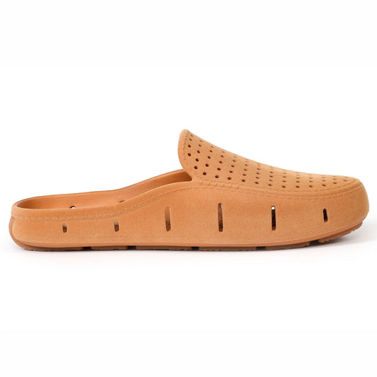 COGNAC VEGAN SUEDE MENS SUNSET SLIDE