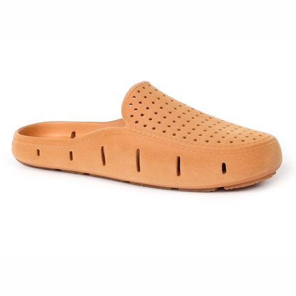 COGNAC VEGAN SUEDE MENS SUNSET SLIDE