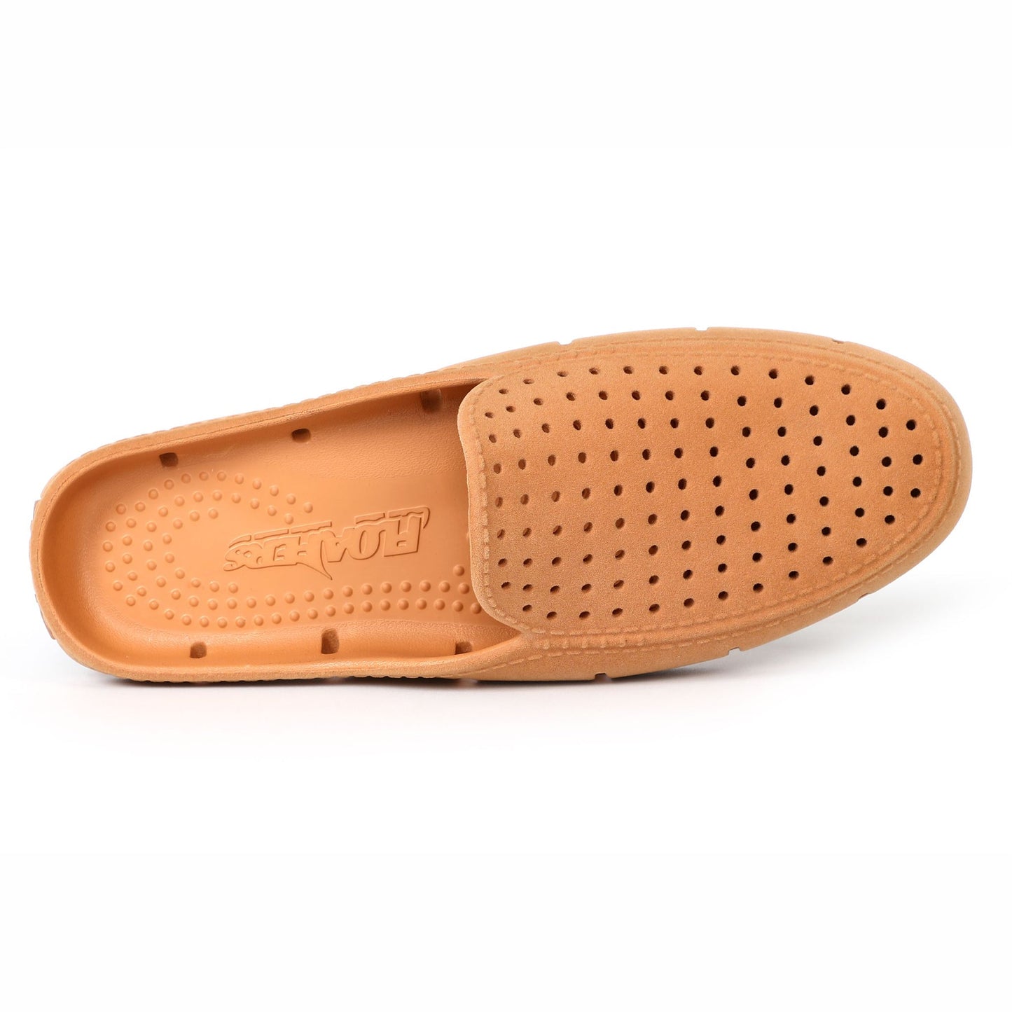 COGNAC VEGAN SUEDE MENS SUNSET SLIDE