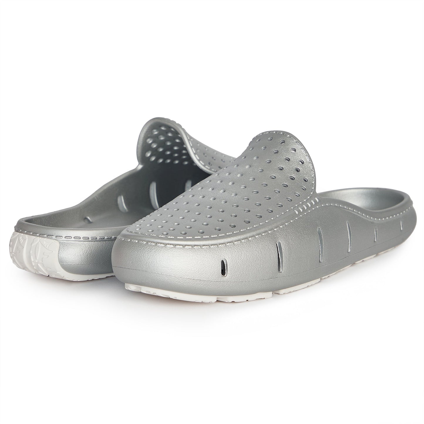 Men’s Sunset Slide Foam Shoe | Silver Metallic/Bright White