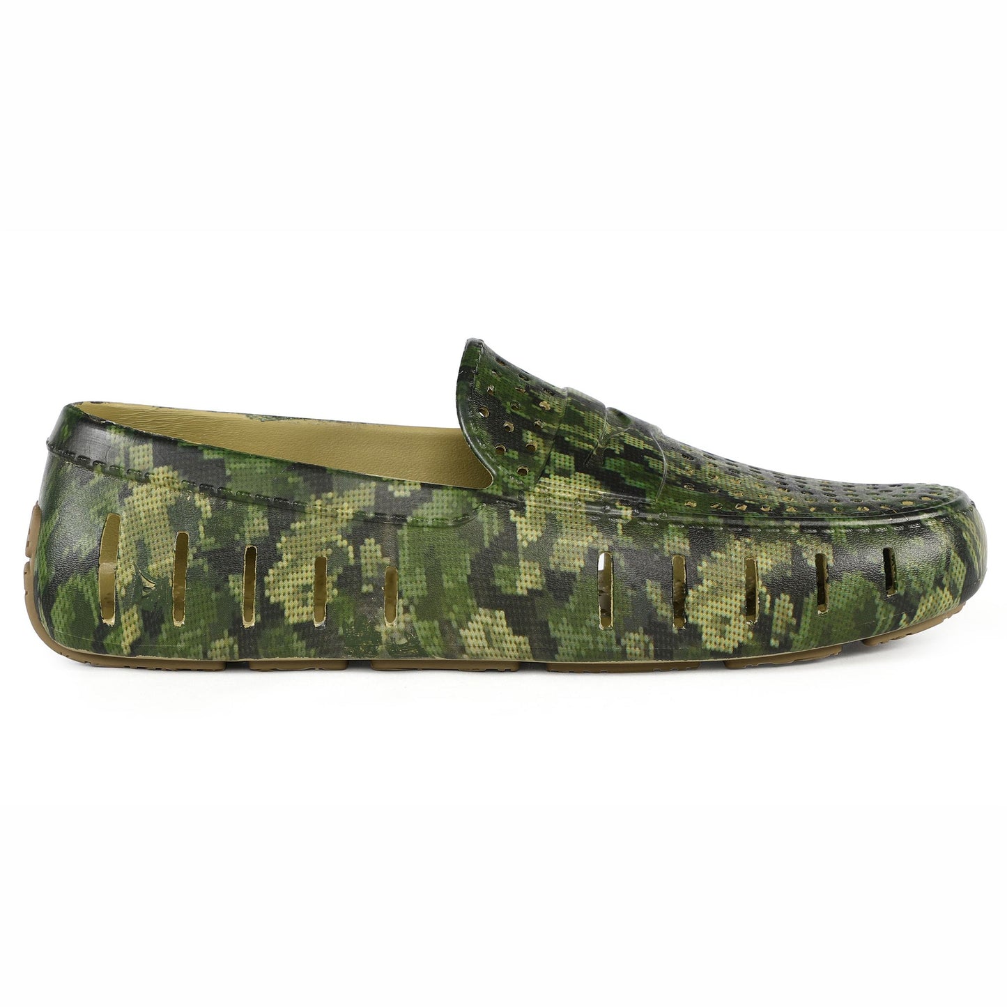 men s country club camo olive loafers,5