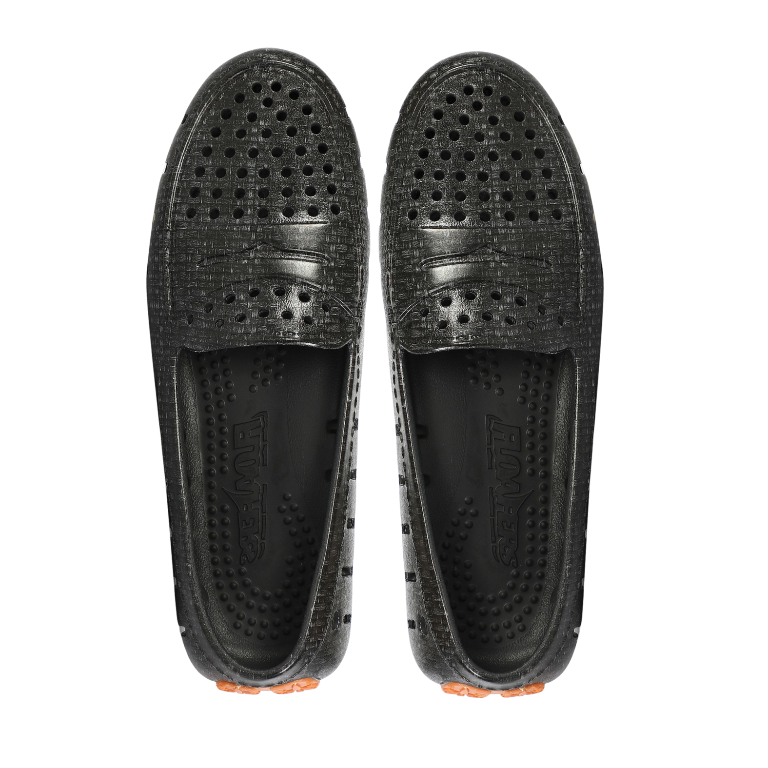 Women's Posh Black Raffia Print Loafers