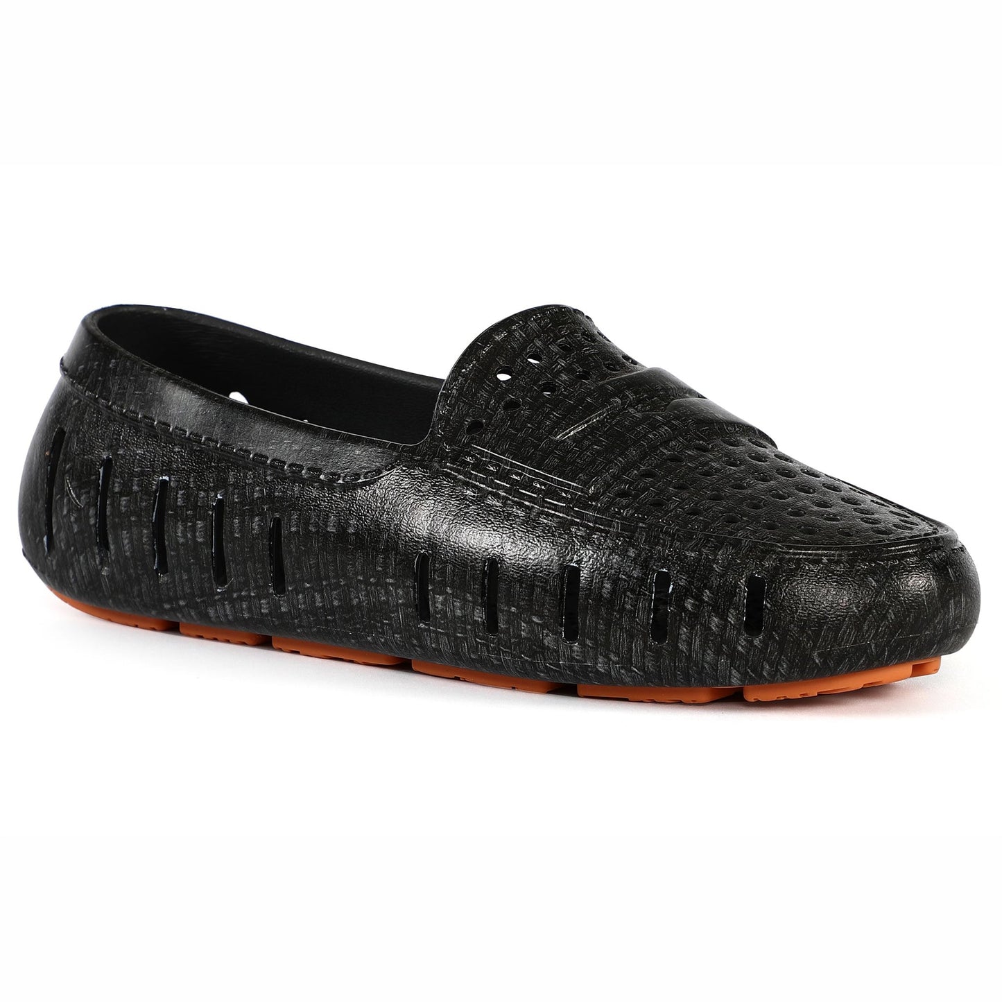 Women's Posh Black Raffia Print Loafers