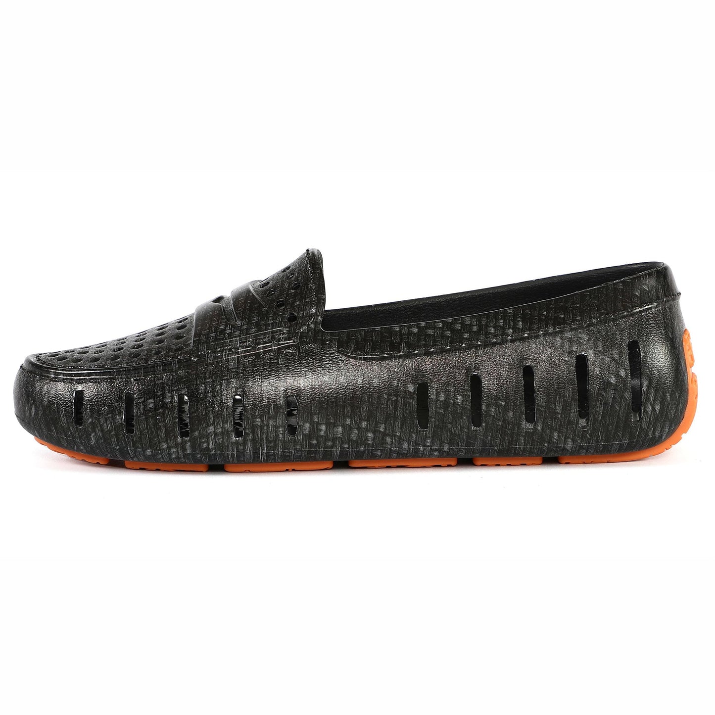 Women's Posh Black Raffia Print Loafers