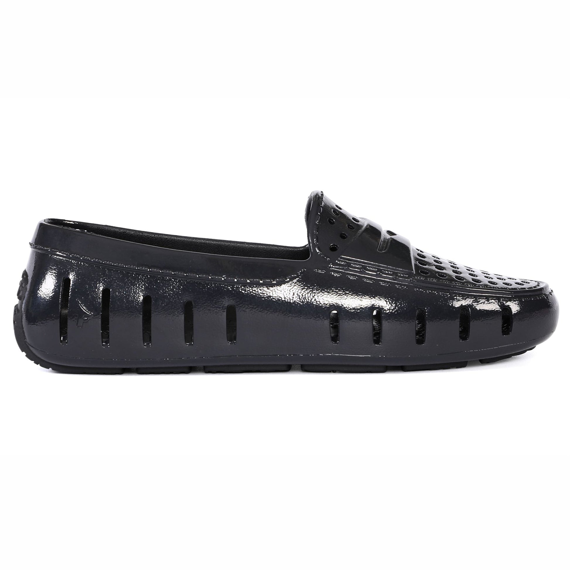 women s posh black patent loafers,5
