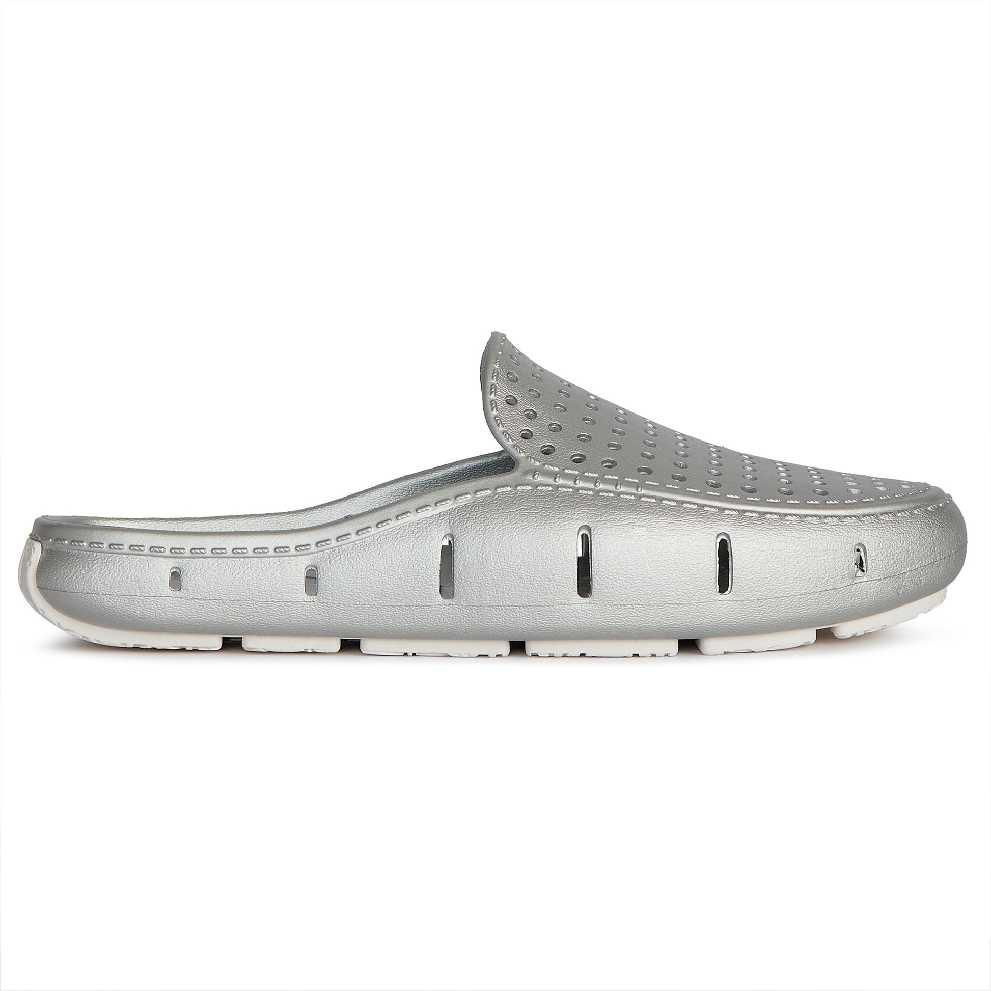 Women’s Sunset Slide Foam Shoe | Silver Metallic/Bright White
