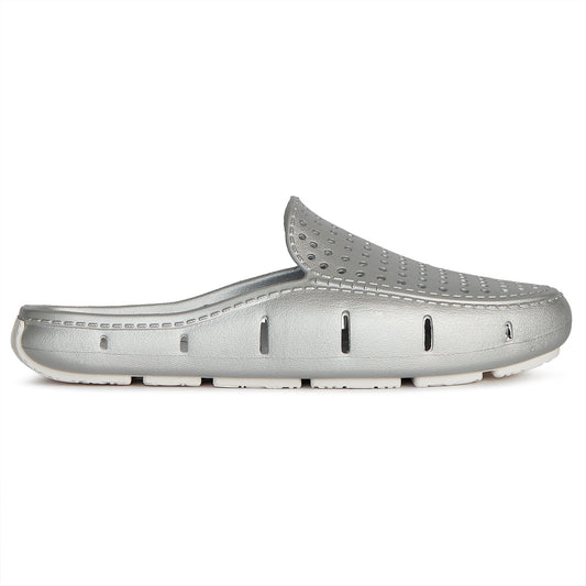 Women’s Sunset Slide Foam Shoe | Silver Metallic/Bright White