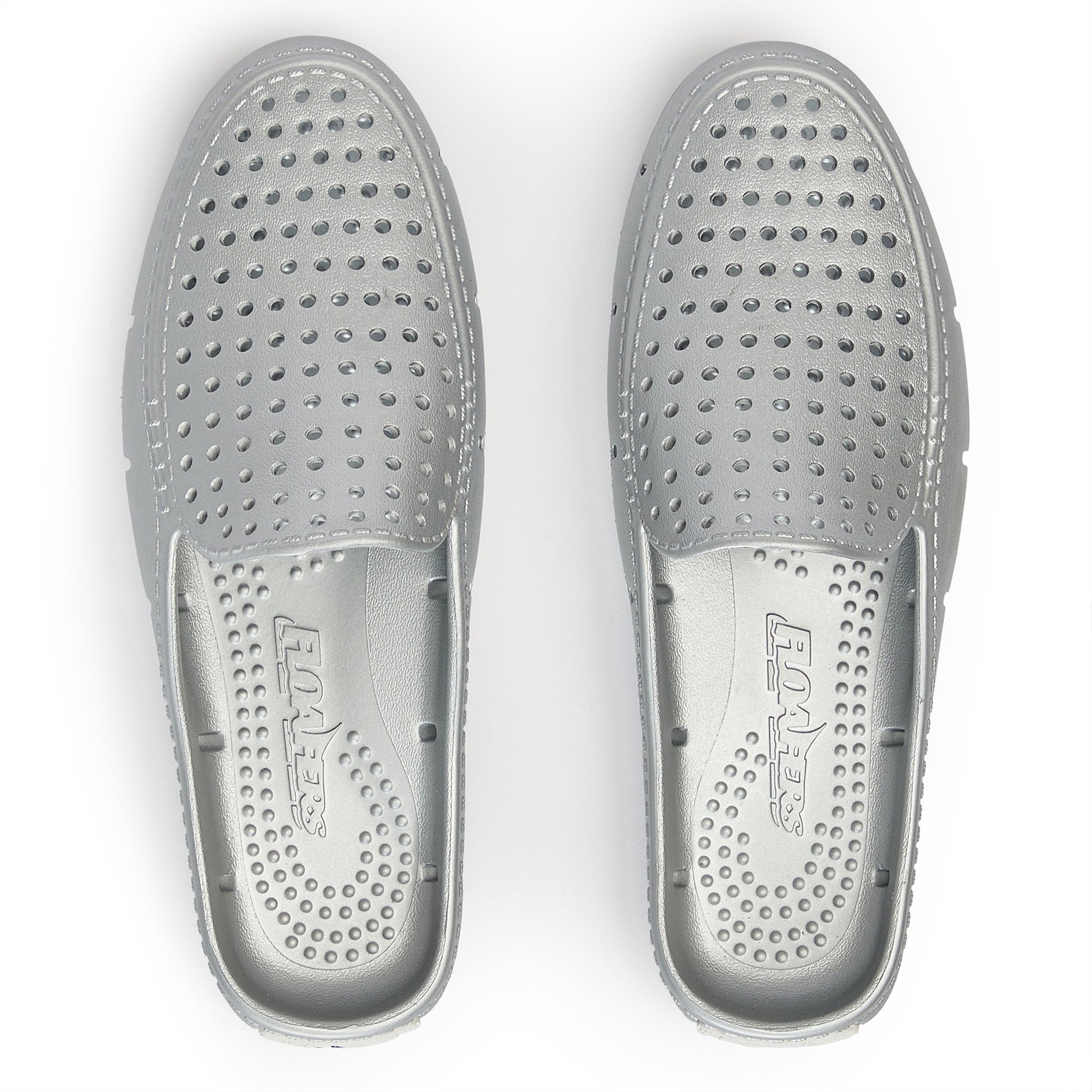 Women’s Sunset Slide Foam Shoe | Silver Metallic/Bright White